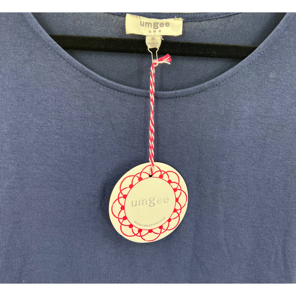 Umgee NWT Handkerchief Hem Blouse Long Sleeve Scoop Neck Women's Medium NEW - Picture 3 of 8